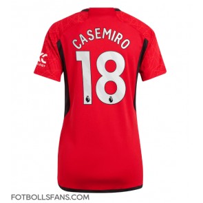 Manchester United Casemiro #18 Replika Hemmatröja Damer 2023-24 Kortärmad